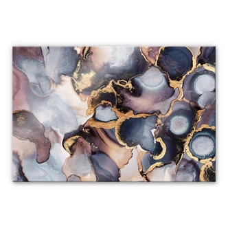 Akrylbillede Fredriksson - Blæk: Rosé og guld 