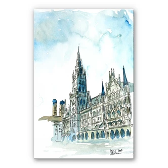Tableau en verre acrylique - Bleichner - Mairie de Munich 