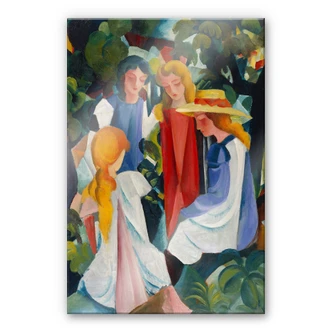 Acrylic print Macke - Four girls 