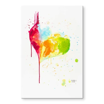 Tableau en verre acrylique - Buttafly - Heart World 