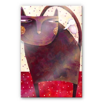 Akrylbillede Blanz - Kat og mus  