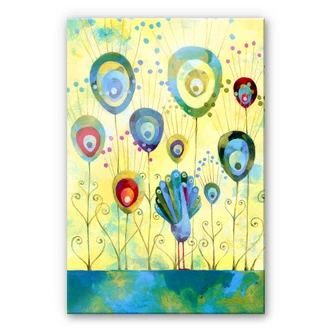 Akrylbillede Blanz - Påfuglefjer 