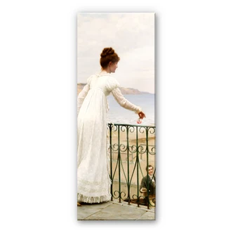 Acrylglasbild Leighton - Die Gunstbezeigung - Panorama 