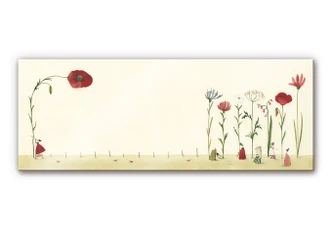 Tableau en verre acrylique Leffler - Graines de fleurs - Panorama 