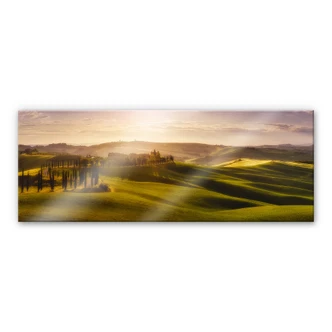 Tableau en verre acrylique de la Torre - Toscane - Panorama 