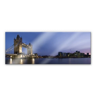 Acrylglasbild Tower Bridge an der Themse - Panorama Acrylglasbild Tower Bridge an der Themse - Panorama