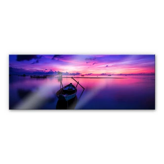 Acrylic glass Pink Sunrise - Panorama Acrylic glass Pink Sunrise - Panorama