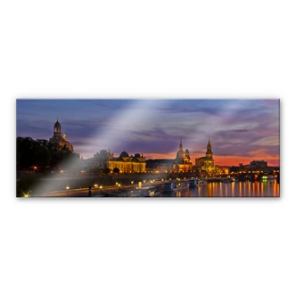 XXL Wandbild Dresden im Nachtlicht - Panorama 