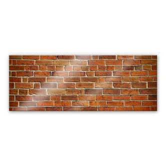 Tableau sur verre acrylique Mur en briques Panorama 