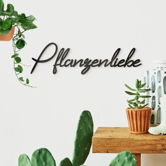 3D Schriftzug Pflanzenliebe - Acrylbuchstaben 3D Schriftzug Pflanzenliebe - Acrylbuchstaben