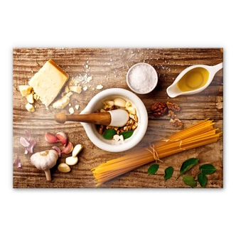 Stampa su vetro acrilico Laercio - Ricetta del pesto 