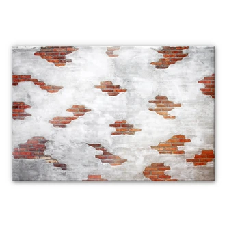 Tableau en verre acrylique Mur de briques 