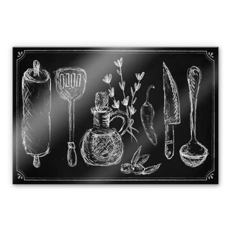 Tableau en verre acrylique Rustic Kitchen 