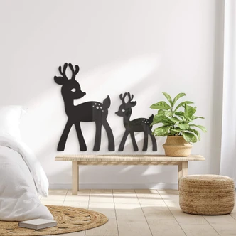 Acryldecoratie Hert met Jong 