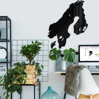 Plexiglas Kaart - Scandinavie 