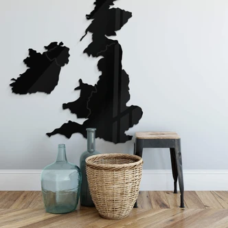 Kaart van het Verenigd Koninkrijk - Plexiglas 