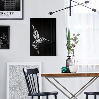 Wanddecoratie Origami Kolibrie 