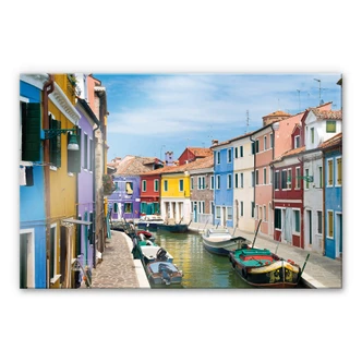 Stampa su vetro acrilico Venezia colorata 