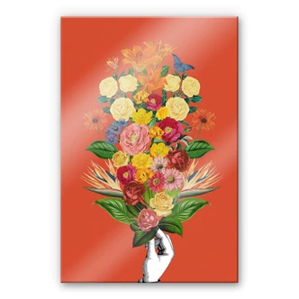 Acrylglasbild Frida Floral Studio - Botanical Red 