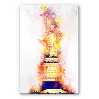 Acrylglasbild Hugonnard - Watercolour: Statue of Liberty 