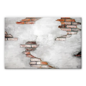 Tableau en verre acrylique Mur de briques 02 