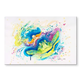 Tableau en verre acrylique Buttafly - Endangered green sea turtle 