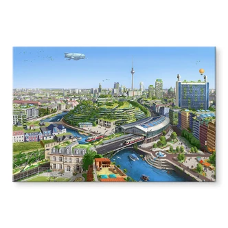 Acrylic print aerroscape - Berlin Solarpunk 
