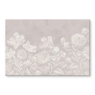 Acrylglasbild Wildblumen in Kreide-Optik Beige - Bloomery Decor 