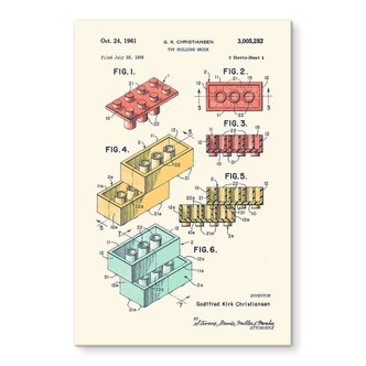 Tableau sur verre acrylique Comment est né le plus célèbre des blocs de construction - Bodart 