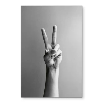 Acrylic print Victory Hand - Sign of peace and victory - Bühler Acrylic print Victory Hand - Sign of peace and victory - Bühler