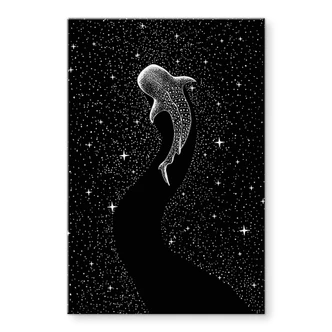 Acrylglasbild Walhai im Ozean der Sterne - Cakir 