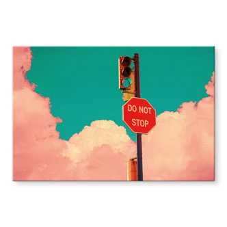 Plexiglas Do Not Stop - Bord voor turquoise blauwe lucht - CosmoZach 