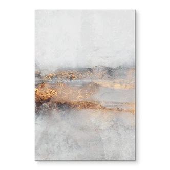 Acrylglasbild Fredriksson - Goldige Spur im Nebel 