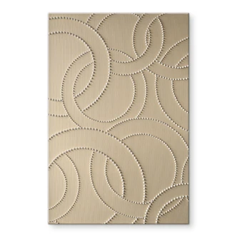 Acrylglasbild mit Formen - Abstrakte Ringe beige - Grande 