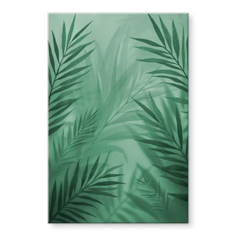 Tableau en verre acrylique Feuilles de palmier vertes 
