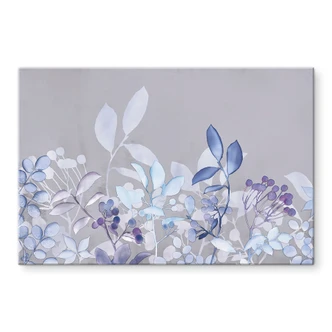 Stampa su vetro acrilico Piante acquerello blu - Haase 