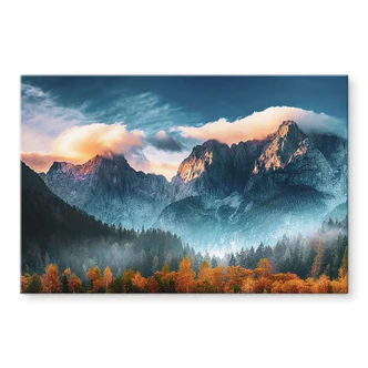 Tableau en verre acrylique Paysage d'automne au sommet du Triglav dans les Alpes Juliennes | Montagnes | Salon 