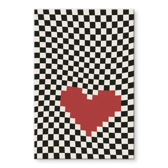Acrylglasbild Optische Illusion: Herz im Pixelstil - Kerr-Dineen 