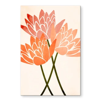 Akrylbillede Farverige lotusblomster - Kubistika Akrylbillede Farverige lotusblomster - Kubistika