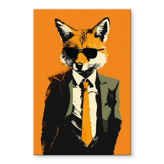 Acrylglasbild Cooler Fuchs im Anzug - Magnusson Acrylglasbild Cooler Fuchs im Anzug - Magnusson