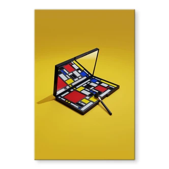 Acrylglasbild Make-Up Palette im Stil von Piet Mondrian - Pozdniakov 