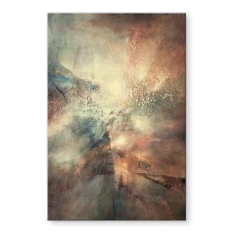 Acrylglasbild Abstrakter Nebel im Goldlicht - Schmucker Acrylglasbild Abstrakter Nebel im Goldlicht - Schmucker