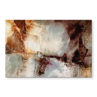 Acrylglas Gouden sporen in het mistige licht - Schmucker 