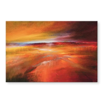 Tableau en verre acrylique Paysage d'automne au crépuscule - Schmucker 