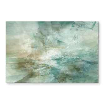 Acrylglasbild Salbeigrünes Nebellicht - Schmucker Acrylglasbild Salbeigrünes Nebellicht - Schmucker