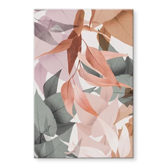 Tableau en verre acrylique Feuilles d'eucalyptus multicolores - Sisi & Seb 