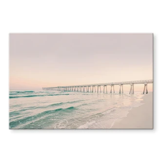 Tableau en verre acrylique Seebrücke über dem Meer - Sisi & Seb 