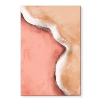 Acrylglasbild Pfirsichfarbene Welle - Treechild 