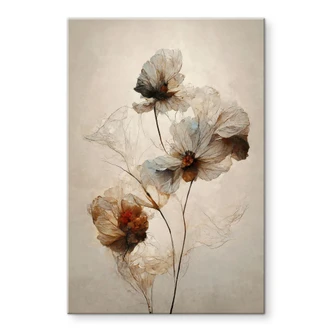 Tableau en verre acrylique Fleurs séchées - Elégance de l'éphémère - Treechild 