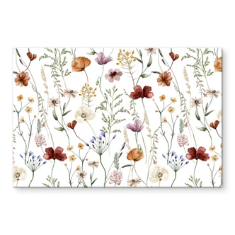 Tableau sur verre acrylique Fleurs sauvages multicolores - UN Designs 